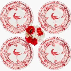 Martha Red Dinner & Starter Plates (Set of 8)
