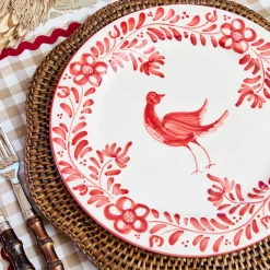 Martha Red Dinner & Starter Plates (Set of 8)