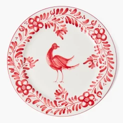 Martha Red Dinner Plate