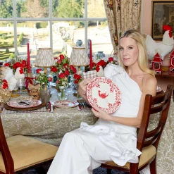 Martha Red Dinner Plate