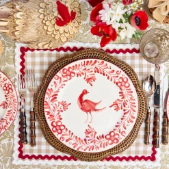 Martha Red Dinner Plate