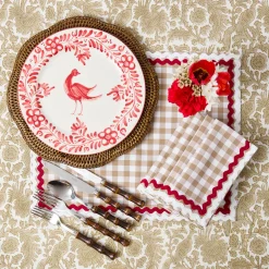 Martha Red Dinner Plate