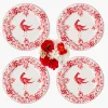 Martha Red Starter Plates (Set of 4)