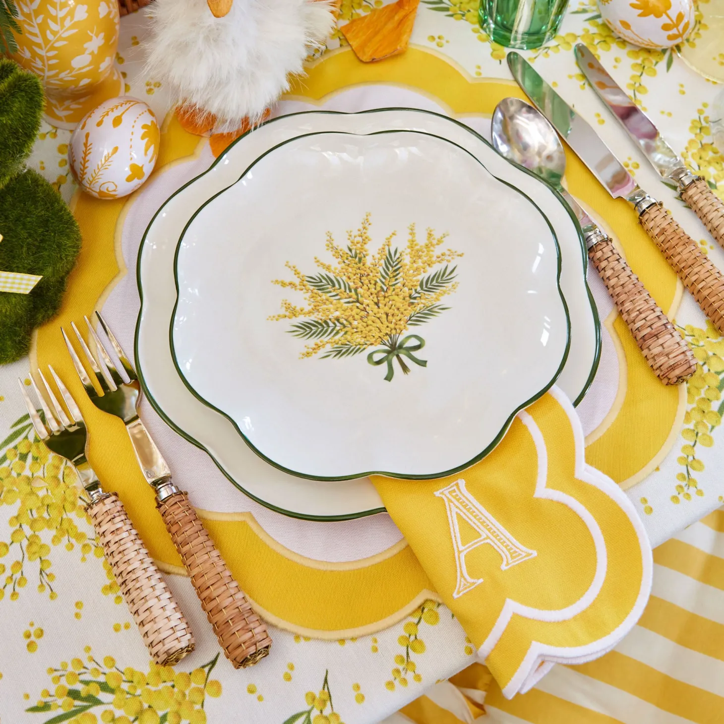 Mimosa Dinner & Starter Plates (Set of 8)