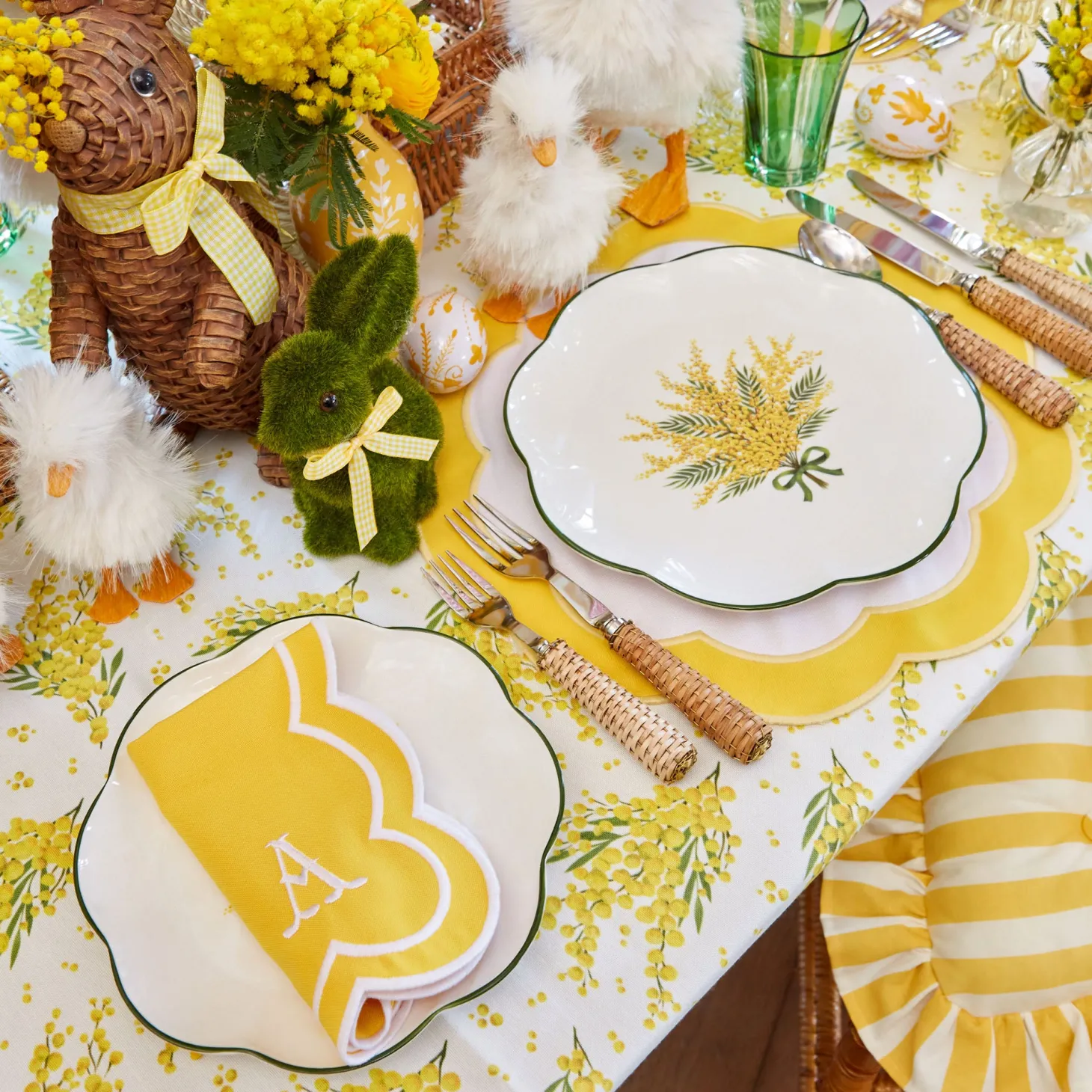 Mimosa Dinner & Starter Plates (Set of 8)