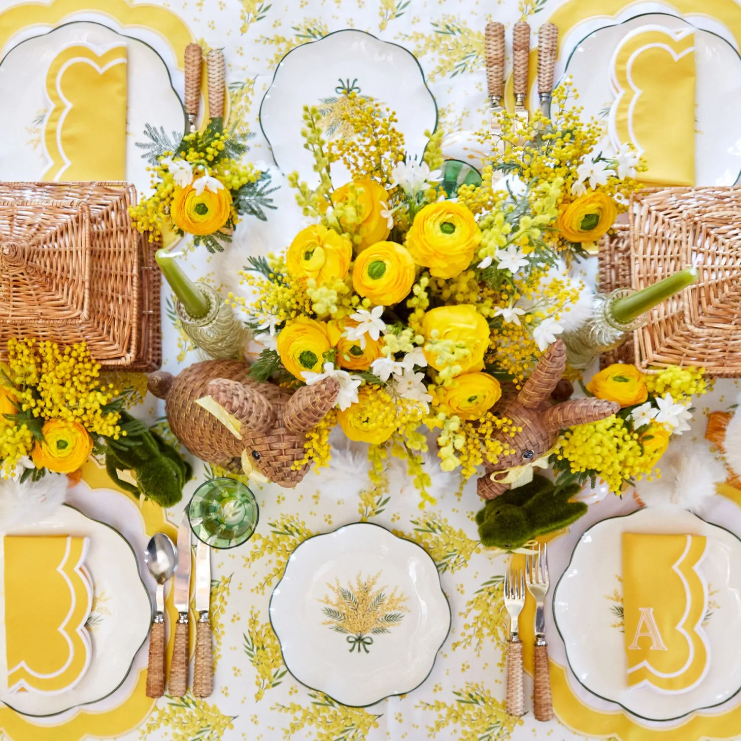 Mimosa Dinner & Starter Plates (Set of 8)