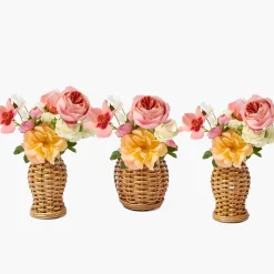 Mini Natural Rattan Vase (Set of 3)