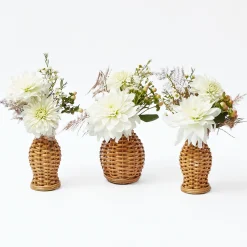 Mini Natural Rattan Vase (Set of 3)