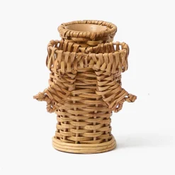 Mini Rattan Bow Vases (Set of 3)