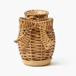 Mini Rattan Bow Vases (Set of 3)