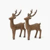 Mini Rattan Reindeer (Pair) - 20cm