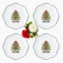 Mrs. Alice Christmas Tree Starter Plate (Set of 4)