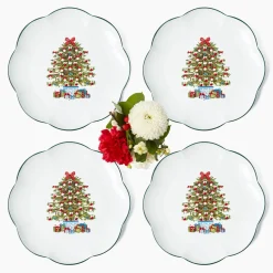 Mrs. Alice Christmas Tree Dinner Plate (Set of 4)