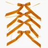 Mustard Velvet Bows (Set of 4) - 20cm