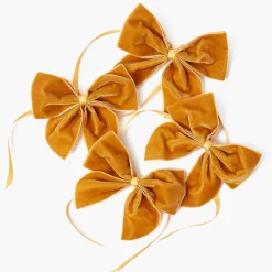 Mustard Velvet Napkin Bows (Set of 4)