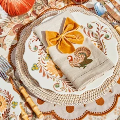 Mustard Velvet Napkin Bows (Set of 4)