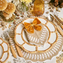 Mustard Velvet Napkin Bows (Set of 4)