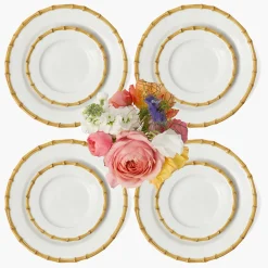 Nancy Bamboo Dinner & Starter Plates (Set of 8)