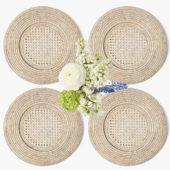 Natural Rattan Charger Plates (Set of 4)
