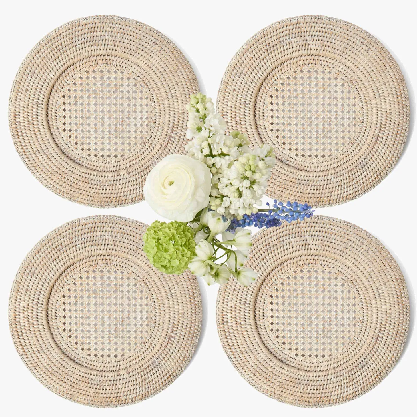 Natural Rattan Charger Plates (Set of 4)