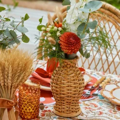 Natural Rattan Pagoda Decoration Set