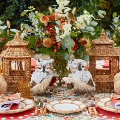 Natural Rattan Pagoda Lantern Set