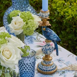 Navy Hobnail Glasses & Jug Set