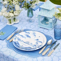 Navy Hobnail Glasses & Jug Set