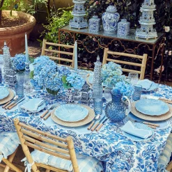 Navy Hobnail Glasses & Jug Set