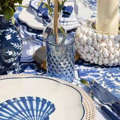 Navy Hobnail Glasses (Set of 6)