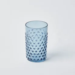 Navy Hobnail Glasses (Set of 6)