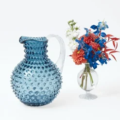 Navy Hobnail Jug