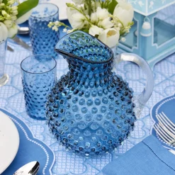 Navy Hobnail Jug