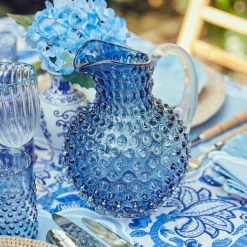 Navy Hobnail Jug