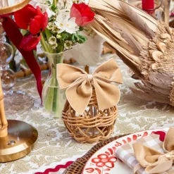Oat Velvet Napkin Bows (Set of 4)