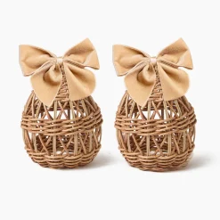 Oat Velvet Napkin Bows (Set of 4)