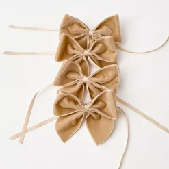 Oat Velvet Napkin Bows (Set of 4)