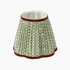 Olive & Chocolate Lotus Lampshade (18cm)
