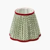 Olive & Red Lotus Lampshade (18cm)