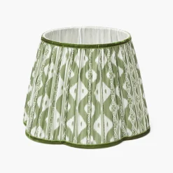 Olive Green Ikat Lampshade (30cm)