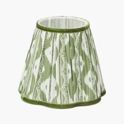 Olive Green Ikat Lampshade (18cm)