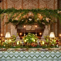 Olive Green Ikat Tablecloth