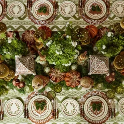 Olive Green Ikat Tablecloth