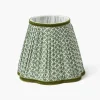 Olive Green Lotus Lampshade (18cm)