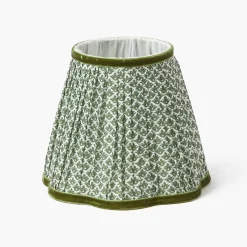 Olive Green Lotus Lampshade (18cm)
