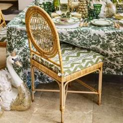 Olive Ikat Seat Pad Cushion