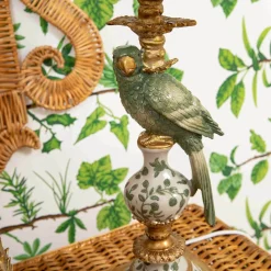 Olive Parrot Lamp