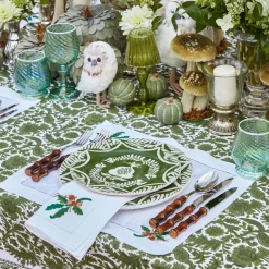 Olive Pheasant Tablecloth