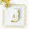 Olivia White & Gold Napkins (Set of 4)