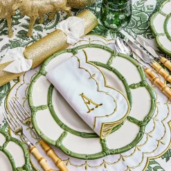 Olivia White & Gold Napkins (Set of 4)